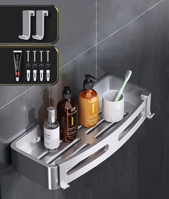Modern Silver Bathroom Storage Caddy - Halri