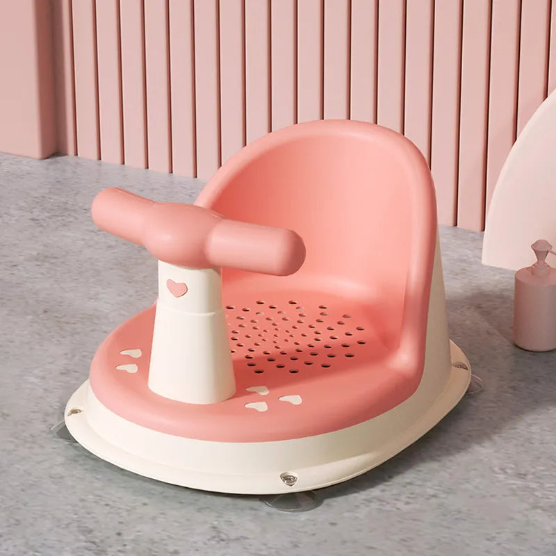 Safe Baby Bath Support with Grip Handle