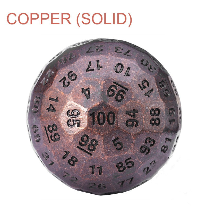 Unique 100 Side Metal Dice for Party Games