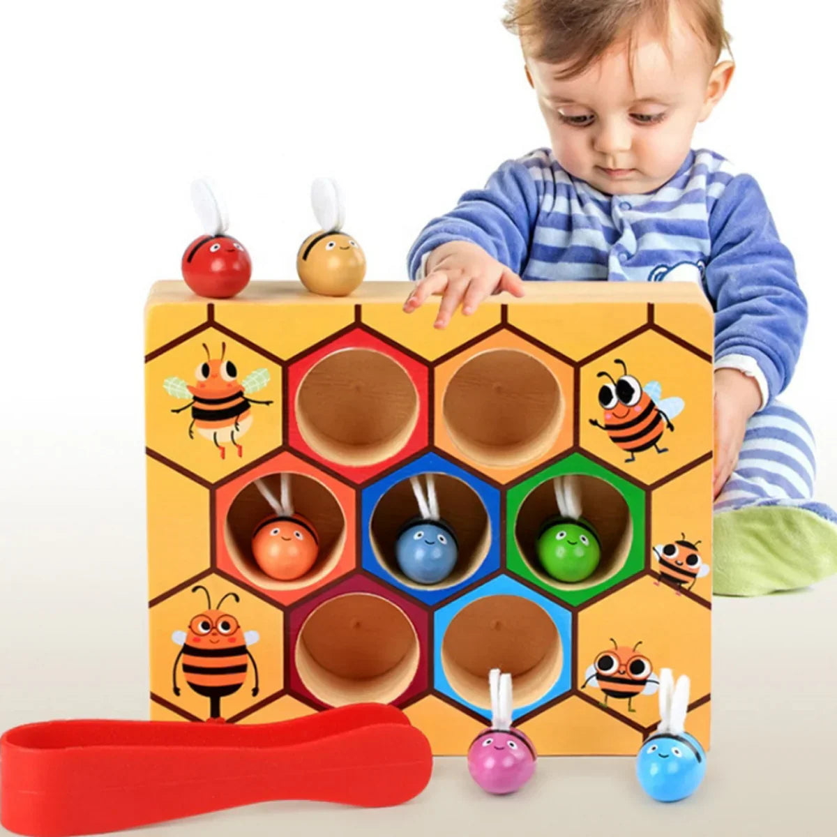 Colorful Bee Wooden Puzzle Toy - Halri