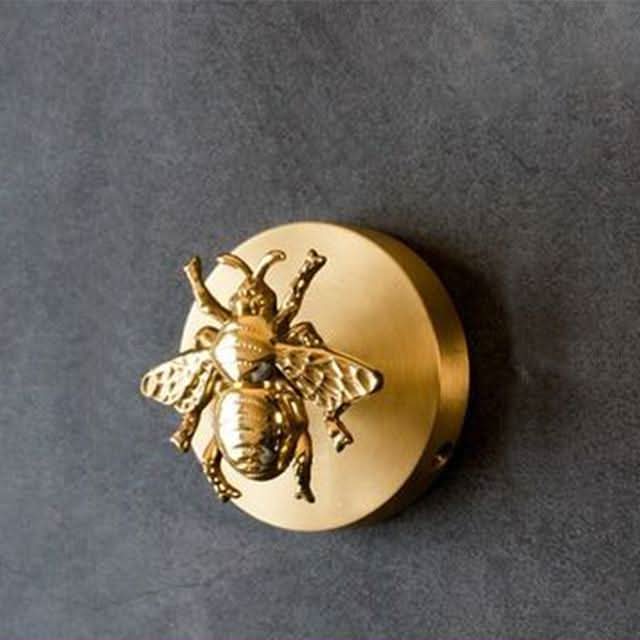 Vintage Animal Wall Hook Rack with Gold Finish