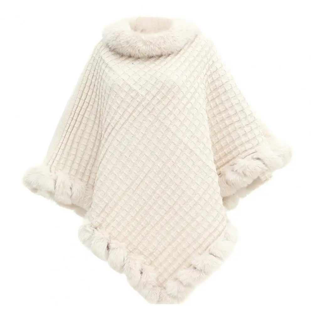 Soft Faux Fur Wrap Coat for Ladies