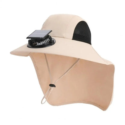 Sun Protection Summer Hat with Wide Brim & Fan