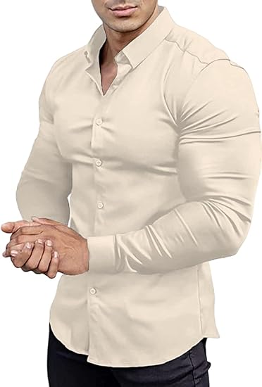 Comfortable Fit Mens Stretch Dress Shirt