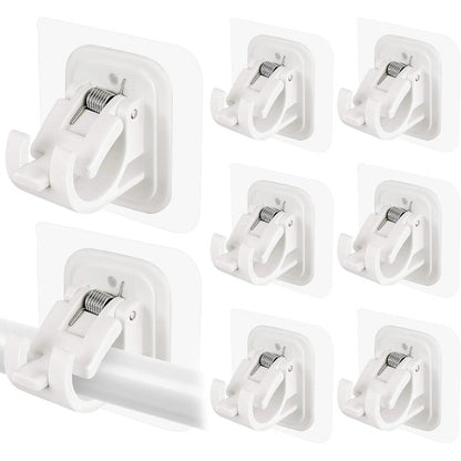Easy Fit Curtain Rod Wall Brackets - No Drill Required