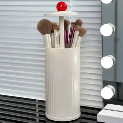 Portable Compact Rotating Makeup Brush Holder