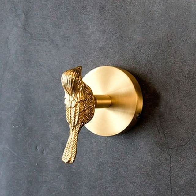 Vintage Animal Wall Hook Rack with Gold Finish - Halri