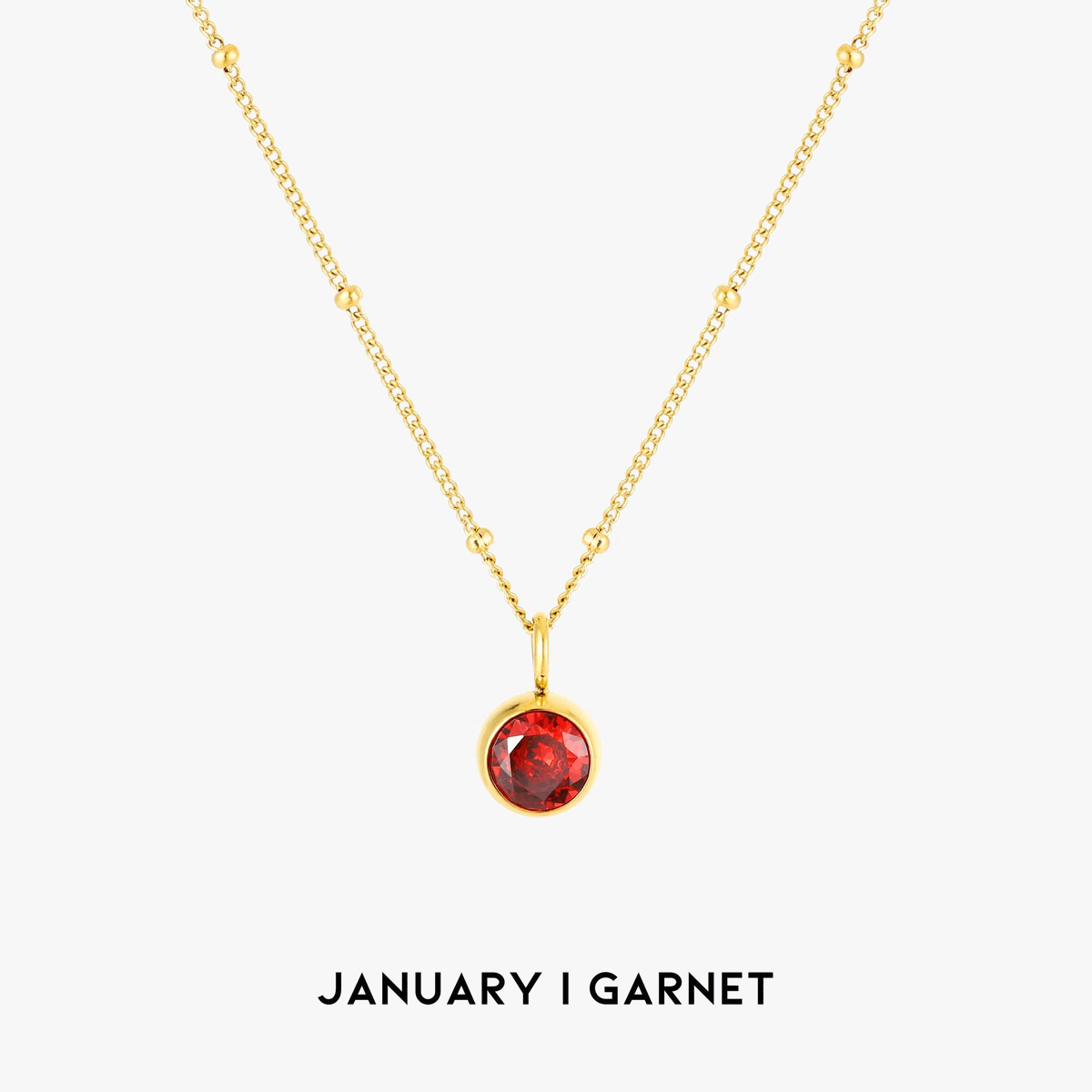 Gemstone Drop Pendant Necklace