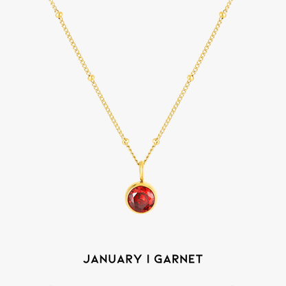 Gemstone Drop Pendant Necklace