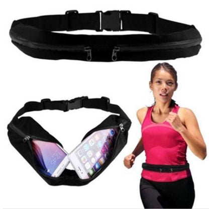 Sporty Double Pouch Waist Belt