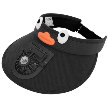 Children's Summer Sun Shade Cap with Breezy Fan