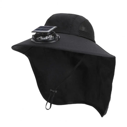 Sun Protection Summer Hat with Wide Brim & Fan