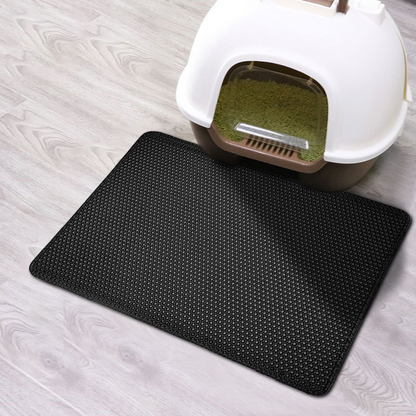 Pet Litter Mat with Double Layer Trap and Grip Base