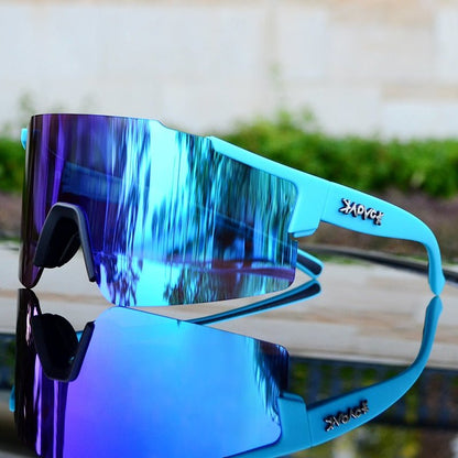 Sporty Reflective Bike Sunglasses