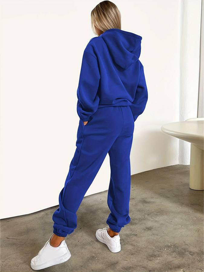 Comfortable Women's Sweatpants Hoodie Outfit Set