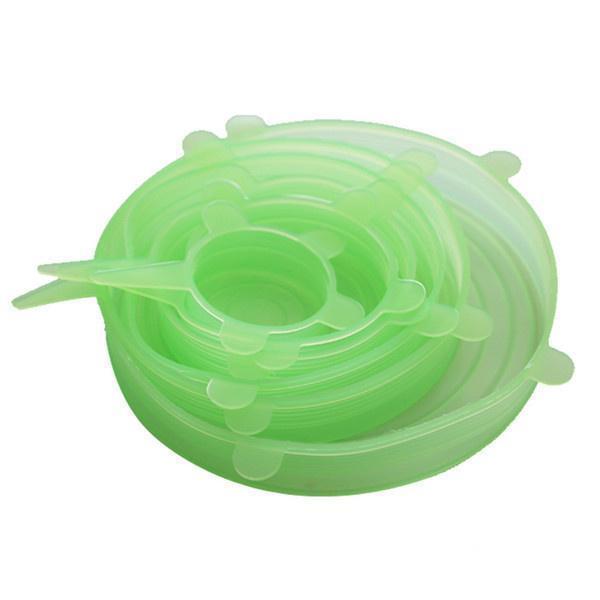 Leakproof Silicone Kitchen Storage Lids (6 Pack)