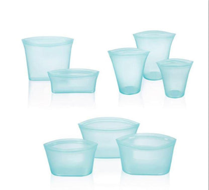 Flexible Silicone Zipper Storage Bag