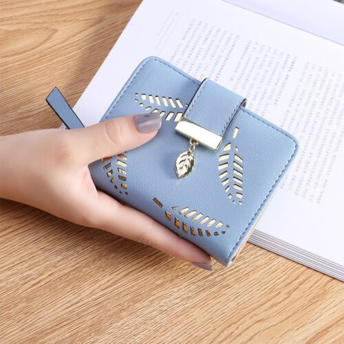 Luxury Brown Leather Wallet with Leaf Accent