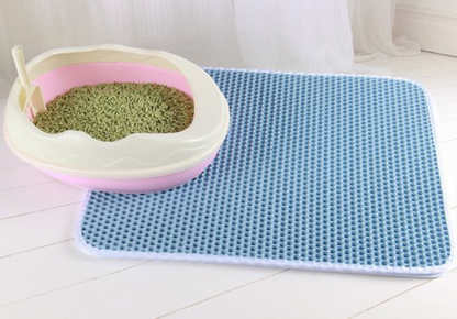 Pet Litter Mat with Double Layer Trap and Grip Base