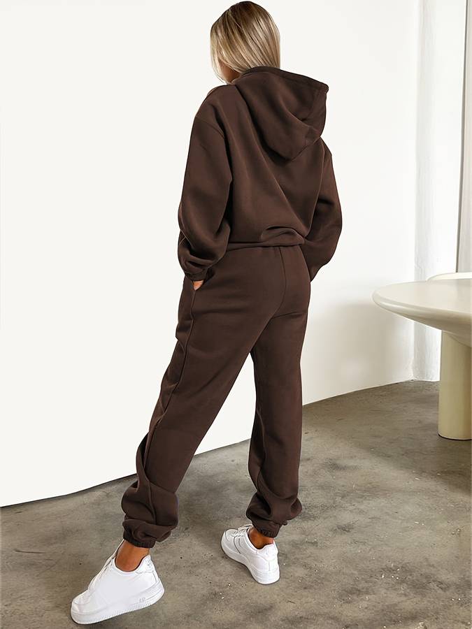 Comfortable Women's Sweatpants Hoodie Outfit Set