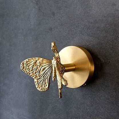 Vintage Animal Wall Hook Rack with Gold Finish