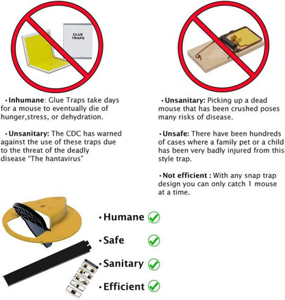 Easy Set Mouse Trap Bucket Lid Catcher