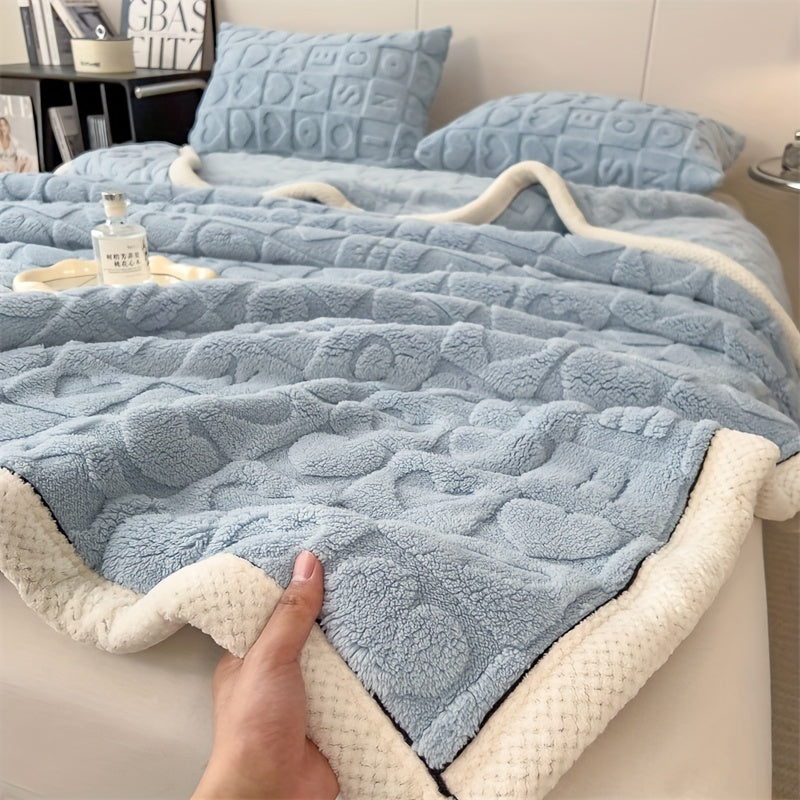 Cozy Soft Coral Fleece Throw Blanket - Halri