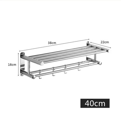 Compact Overhead Storage Shelf for Kitchen and Bath