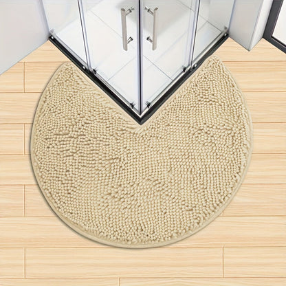 Plush Round Bathroom Mat Ultra Soft Anti Slip