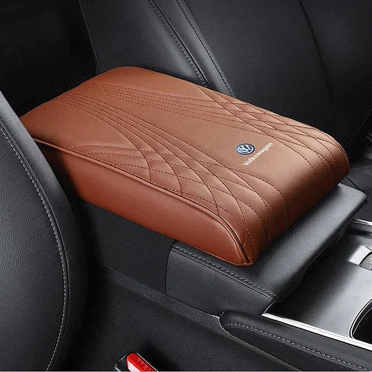 Luxury Auto Armrest Seat Pad - Leather Console Protector