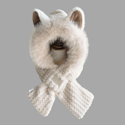 Cozy Fox Ear Winter Hat Scarf Set