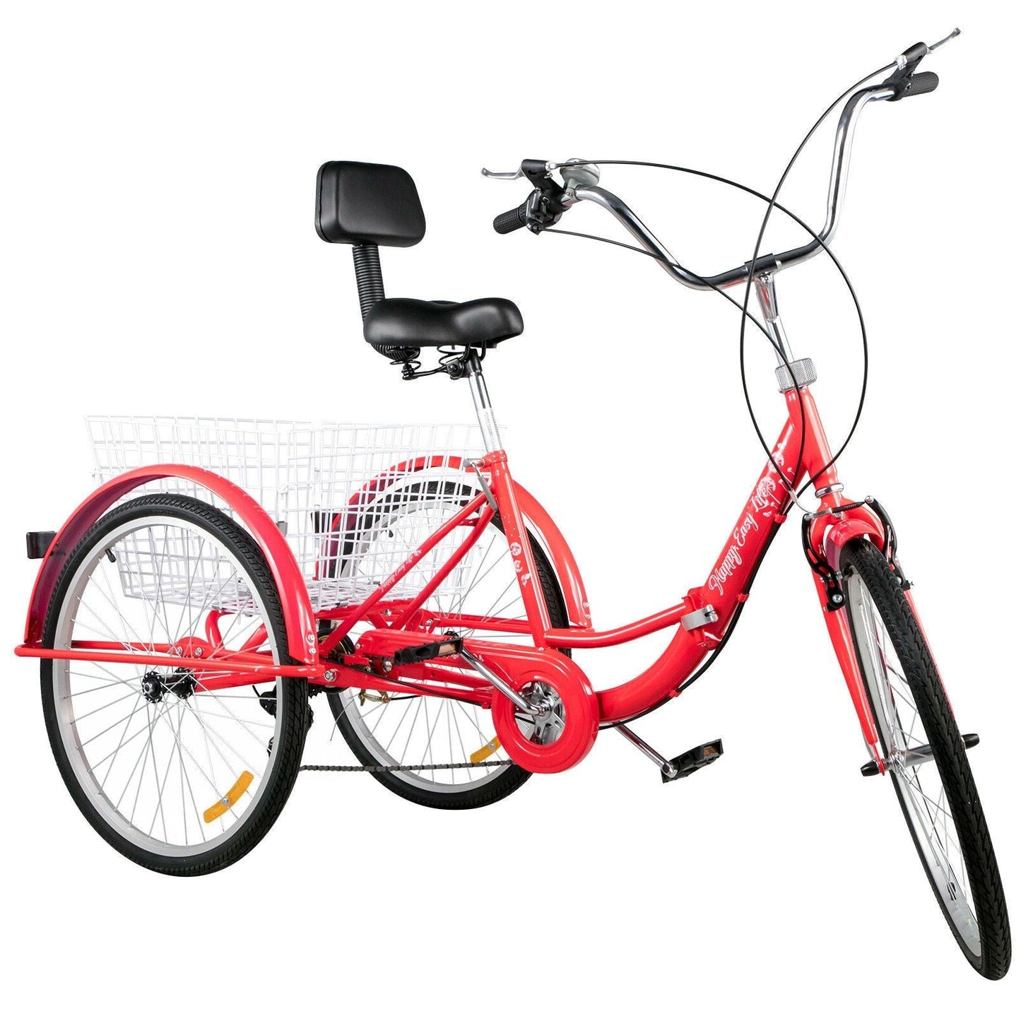 Collapsible 3 Wheel Adult Bicycle with Storage Basket