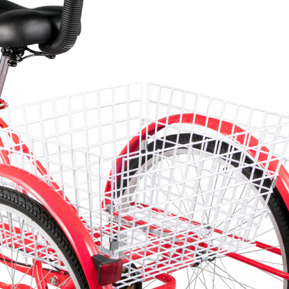 Collapsible 3 Wheel Adult Bicycle with Storage Basket