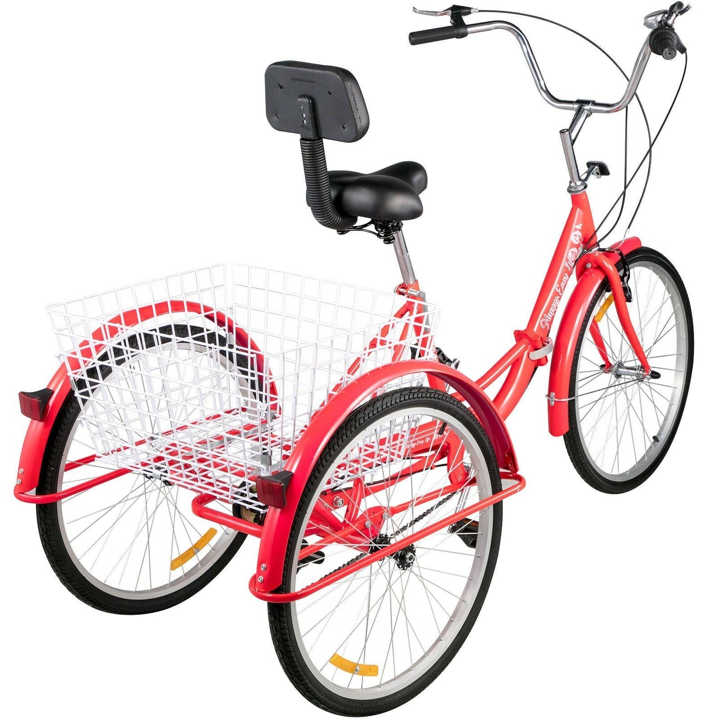 Collapsible 3 Wheel Adult Bicycle with Storage Basket