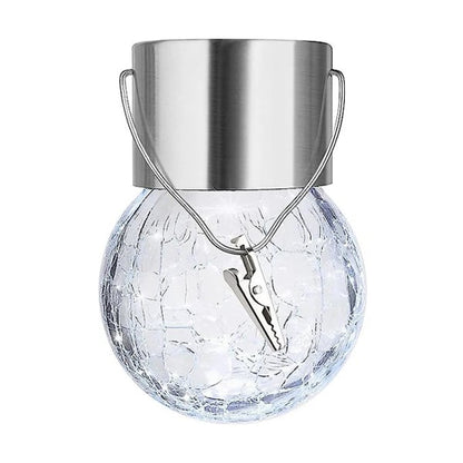 Colorful Glass Pendant Solar Lantern
