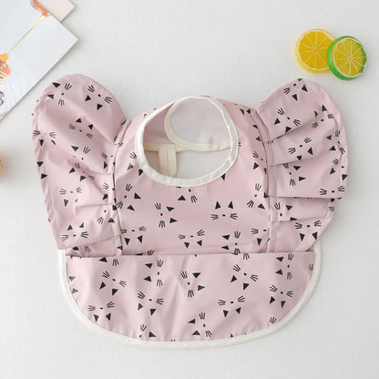 Practical Baby Bib with Sleeves - Easy Clean Feeding Bib