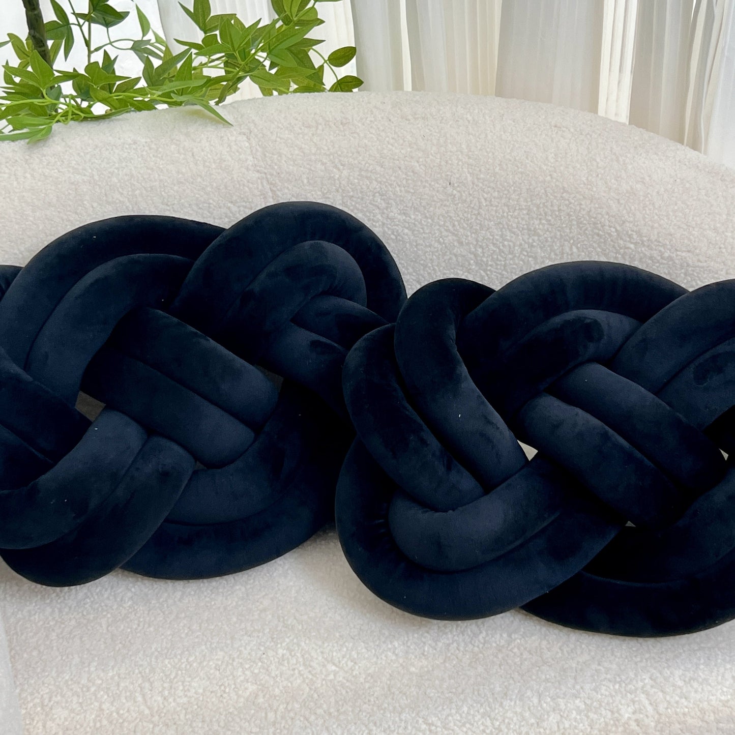 Comfortable Fuzzy Round Throw Pillows - 2 Pack