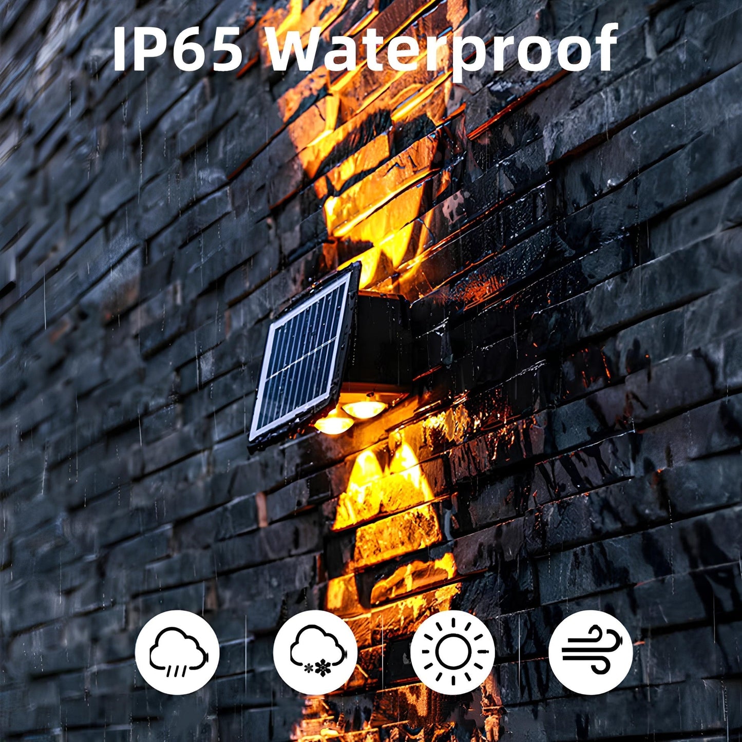 Outdoor Solar LED Wall Light Up and Down Waterproof Garden Lamp
