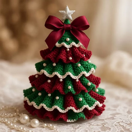 Beautiful Crocheted Mini Christmas Trees - Halri