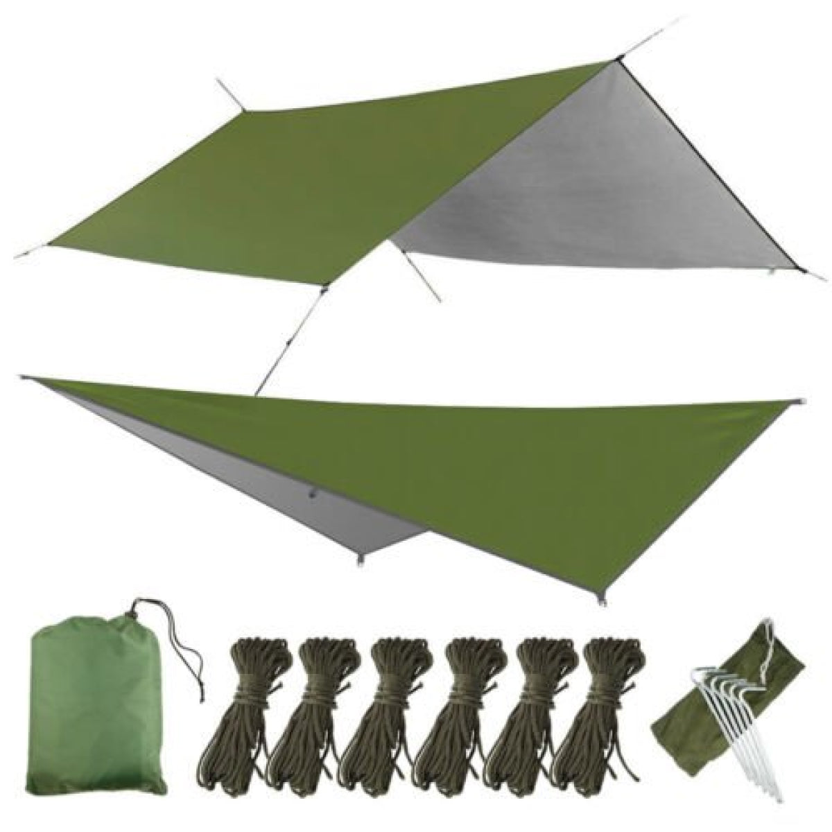 Portable Camping Hammock Set with Bug Net and Rain Fly