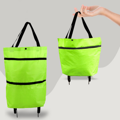 Versatile 2-in-1 Folding Cart Bag with Wheels - Halri