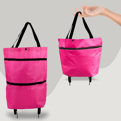 Versatile 2-in-1 Folding Cart Bag with Wheels