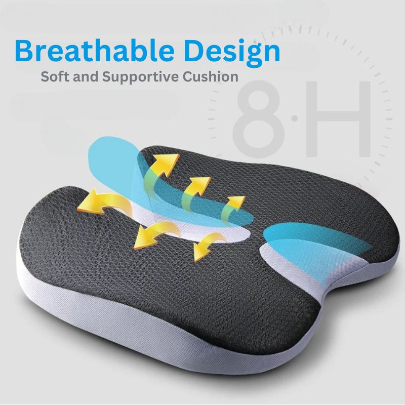 Ergonomic Back Support Cushion for Home and Office Chairs