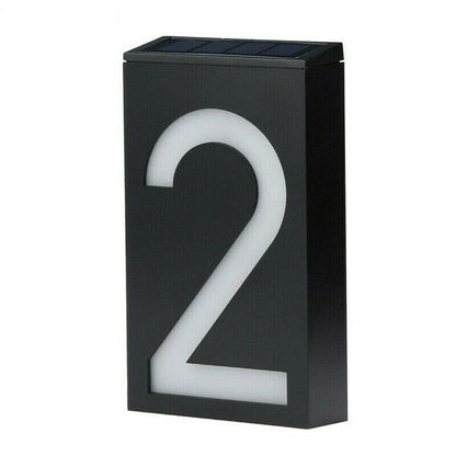 Solar Powered House Number Sign - Eco Modern Display