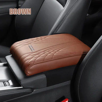 Luxury Auto Armrest Seat Pad - Leather Console Protector