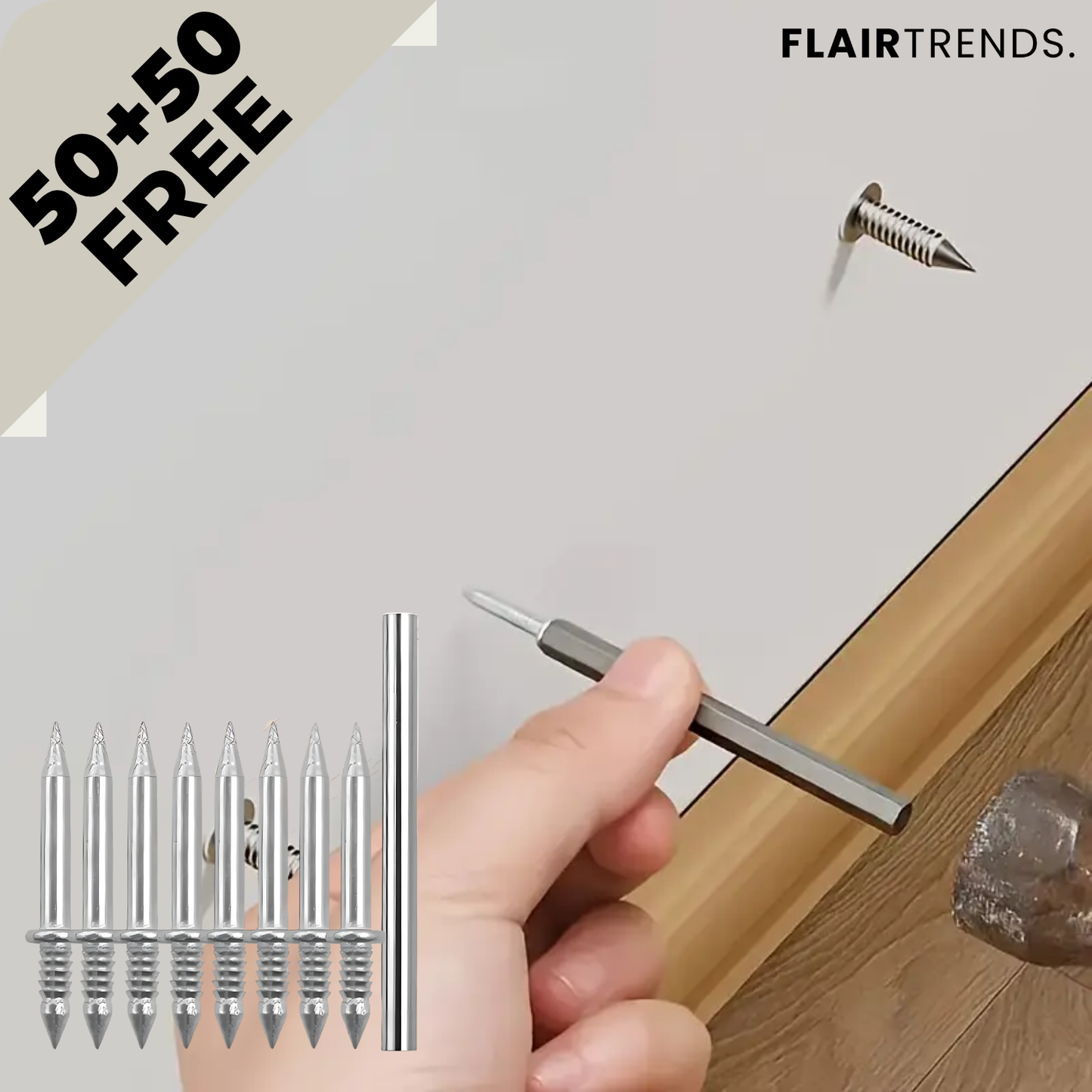 Easy Wall Anchors - Strong Drill-Free Fixing Kit (100pcs) - Halri