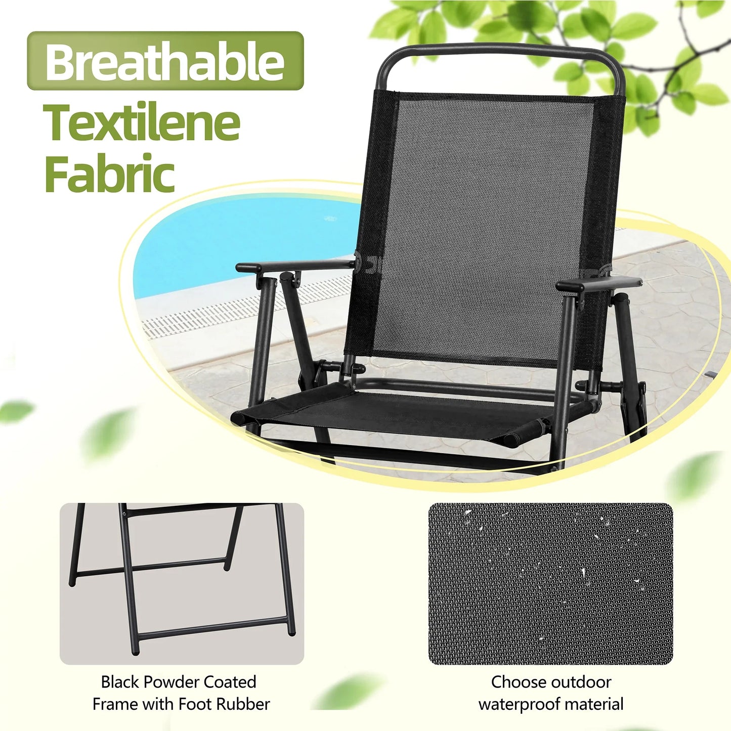 Outdoor Garden Table and Chairs Set with Umbrella