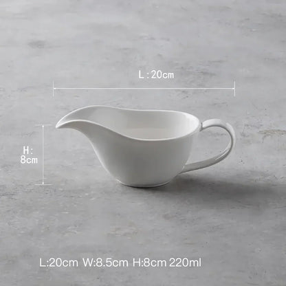 Stylish Porcelain Sauce Boat 220ml