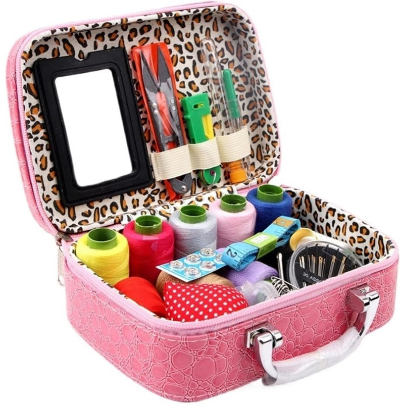 Compact Travel Sewing Kit in Vinyl Storage Case
