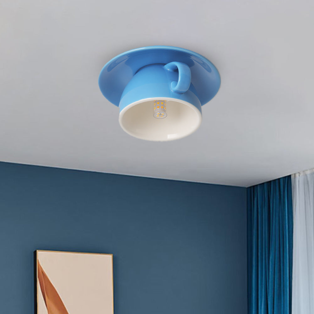 Modern Ceramic Pendant Coffee Cup Lamp